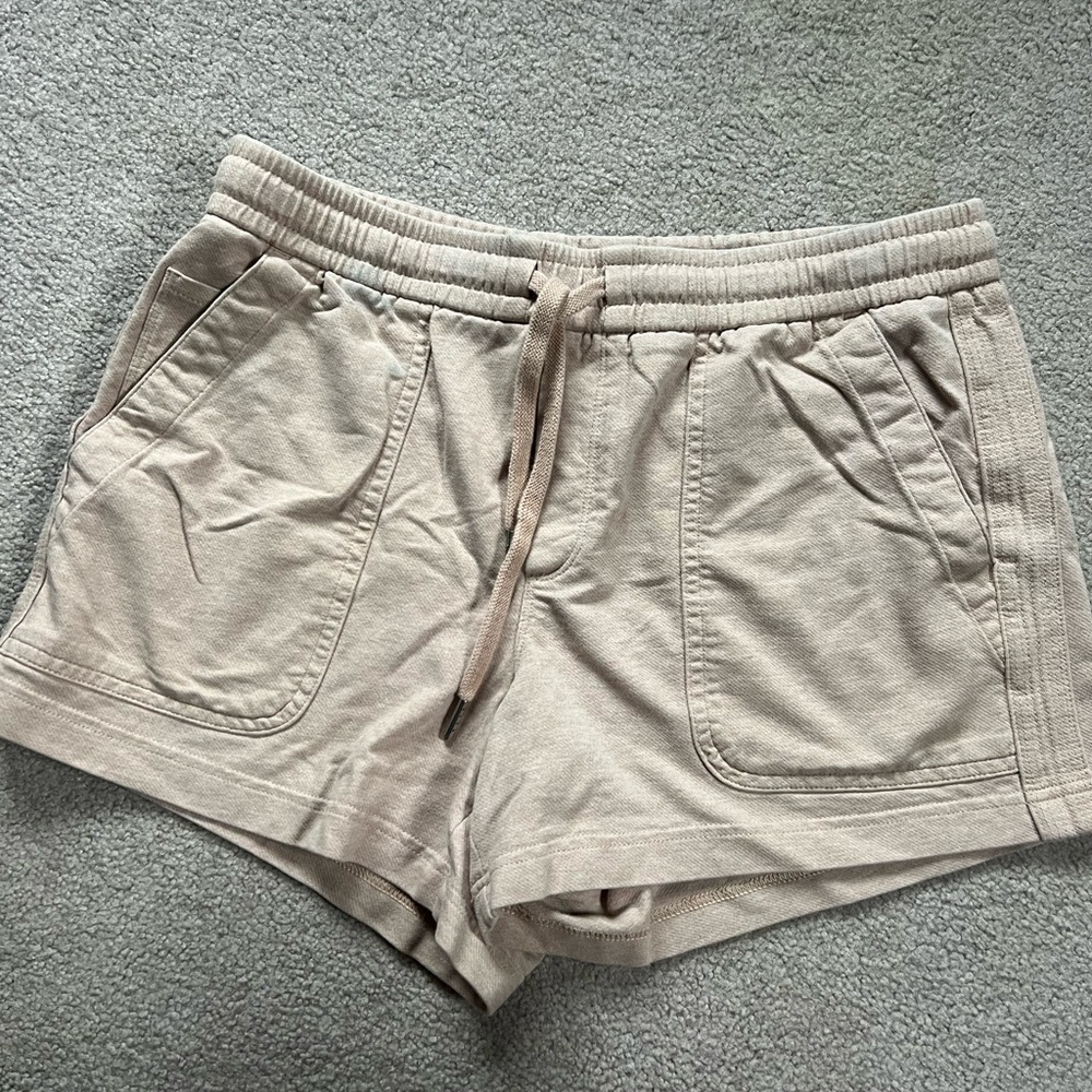 Athleta Tan Athletic Shorts with Elastic Waistband